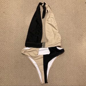 One Piece Swimsuit with Cutouts